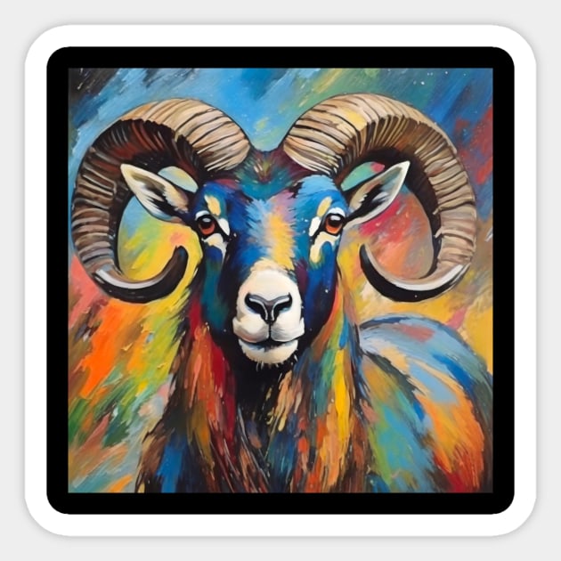 Big Horn Sheep Sticker by DoesOnly